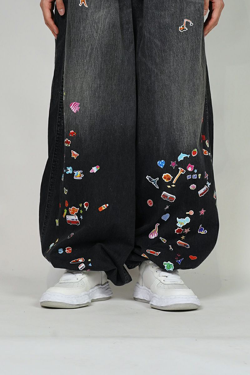 Maison MIHARA YASUHIRO(メゾン ミハラヤスヒロ)HUGE DETAIL STICKER JEANS フュージ ディティールステッカージーンズ B14PT072 -5