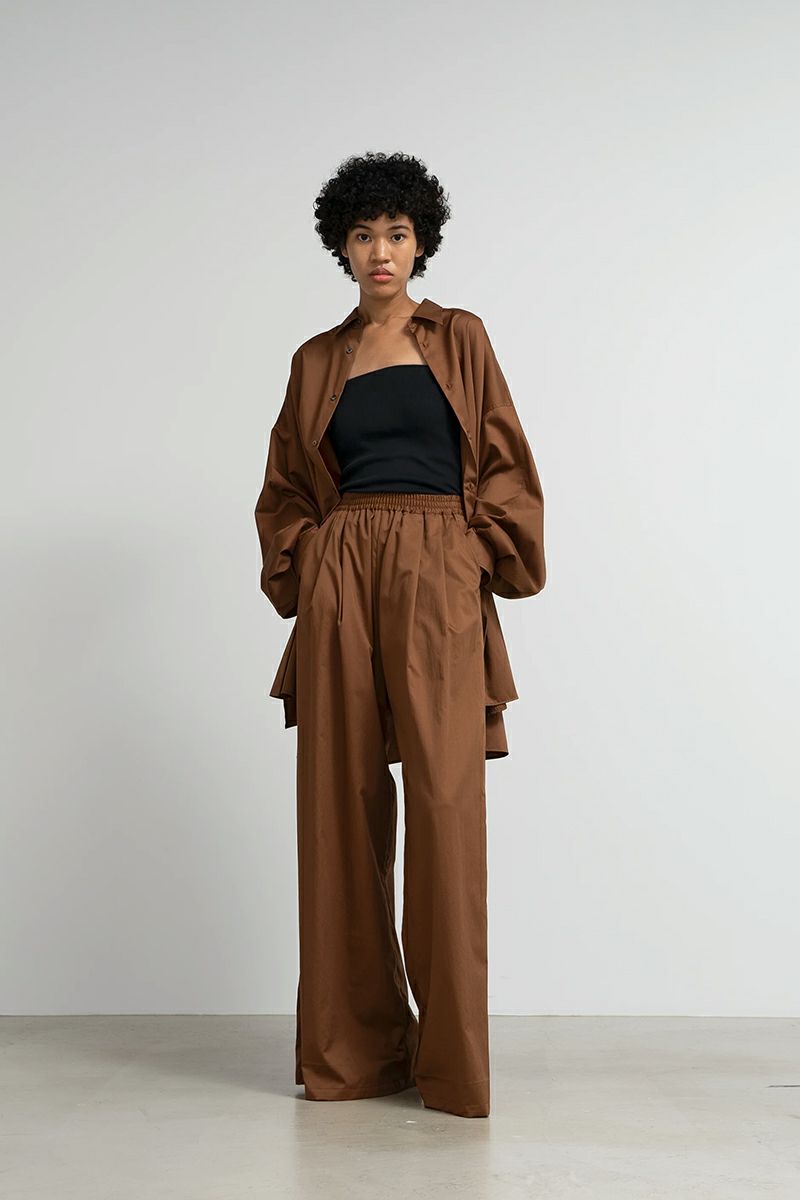 Graphpaper(グラフペーパー)Silicon Poplin Two Tuck Pants シリコンポプリンツータックパンツ GL251-40151 -1