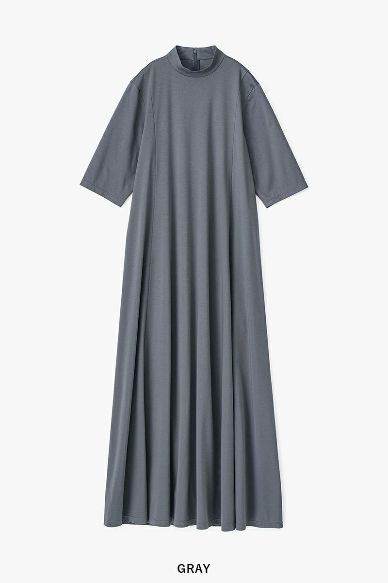 Graphpaper(グラフペーパー)Fine Smooth Mock Neck Panel Line Dress ファインスムースモックネックパネルラインドレス GL251-70200B -6