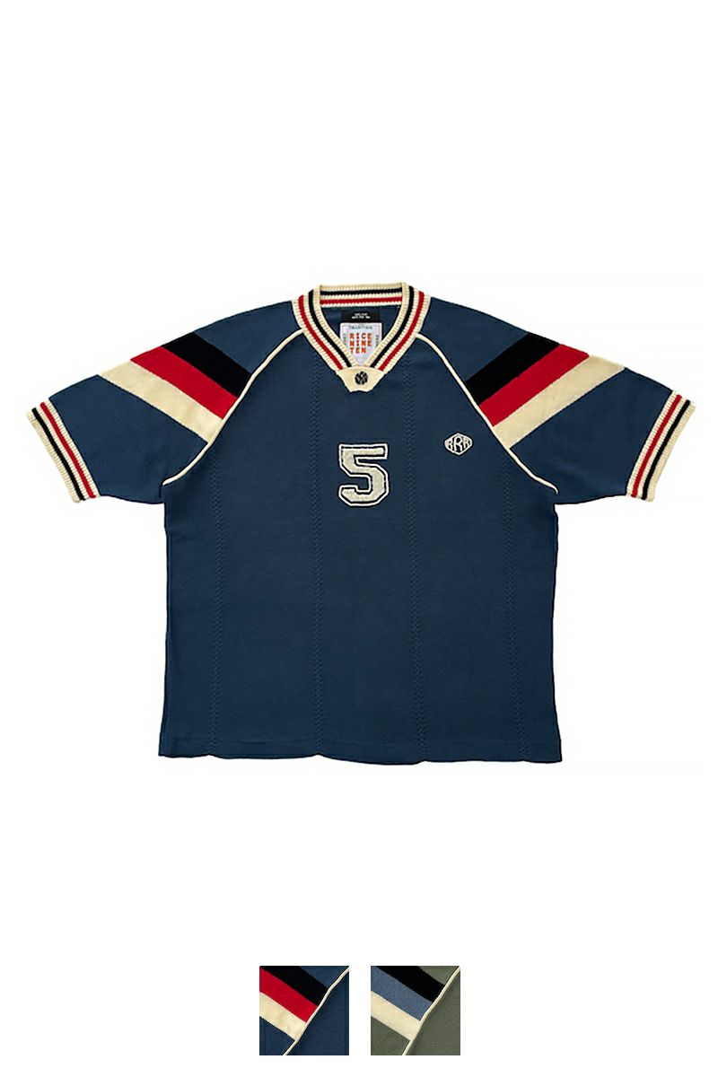 RICE NINE TEN(ライスナインテン)KNITTING GAME SHIRT ニッティングゲームシャツ KN-SSOC