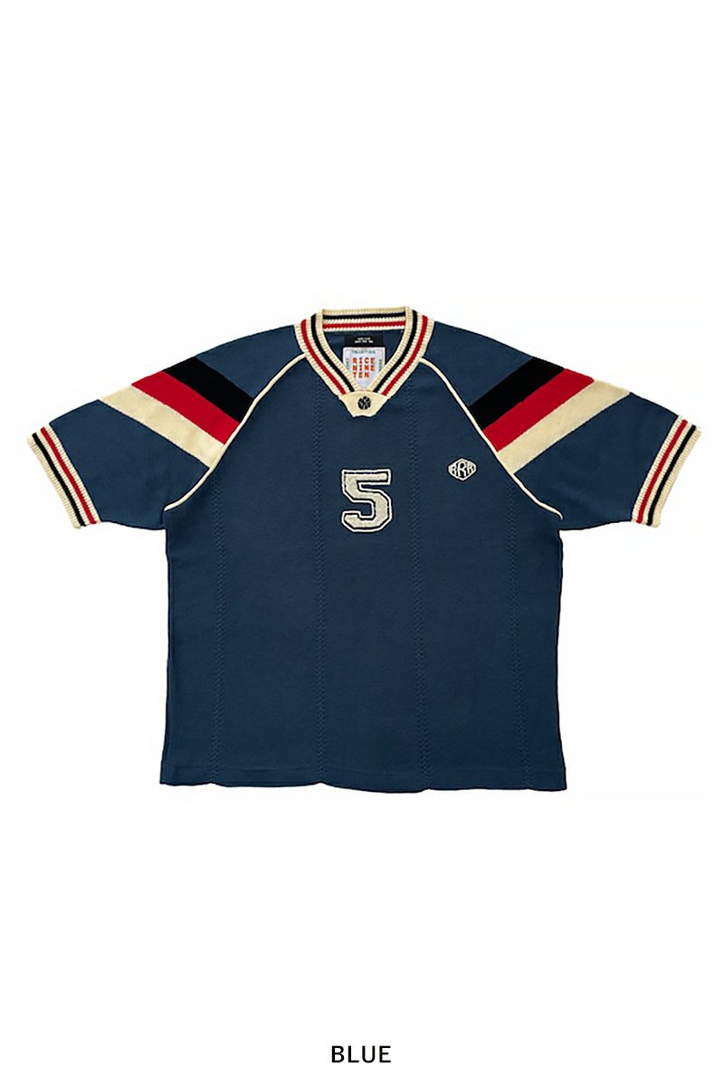 RICE NINE TEN(ライスナインテン)KNITTING GAME SHIRT ニッティングゲームシャツ KN-SSOC -14