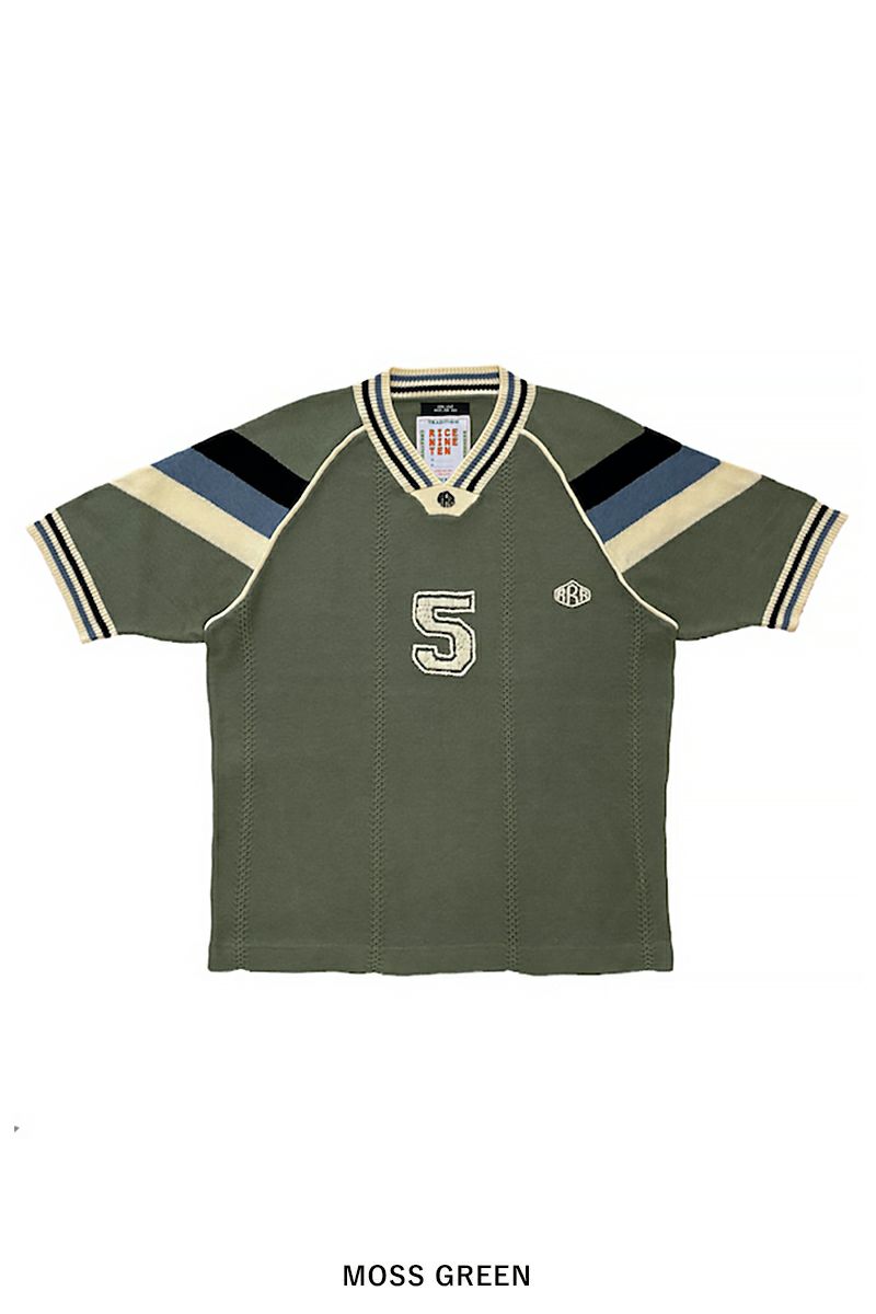 RICE NINE TEN(ライスナインテン)KNITTING GAME SHIRT ニッティングゲームシャツ KN-SSOC -19