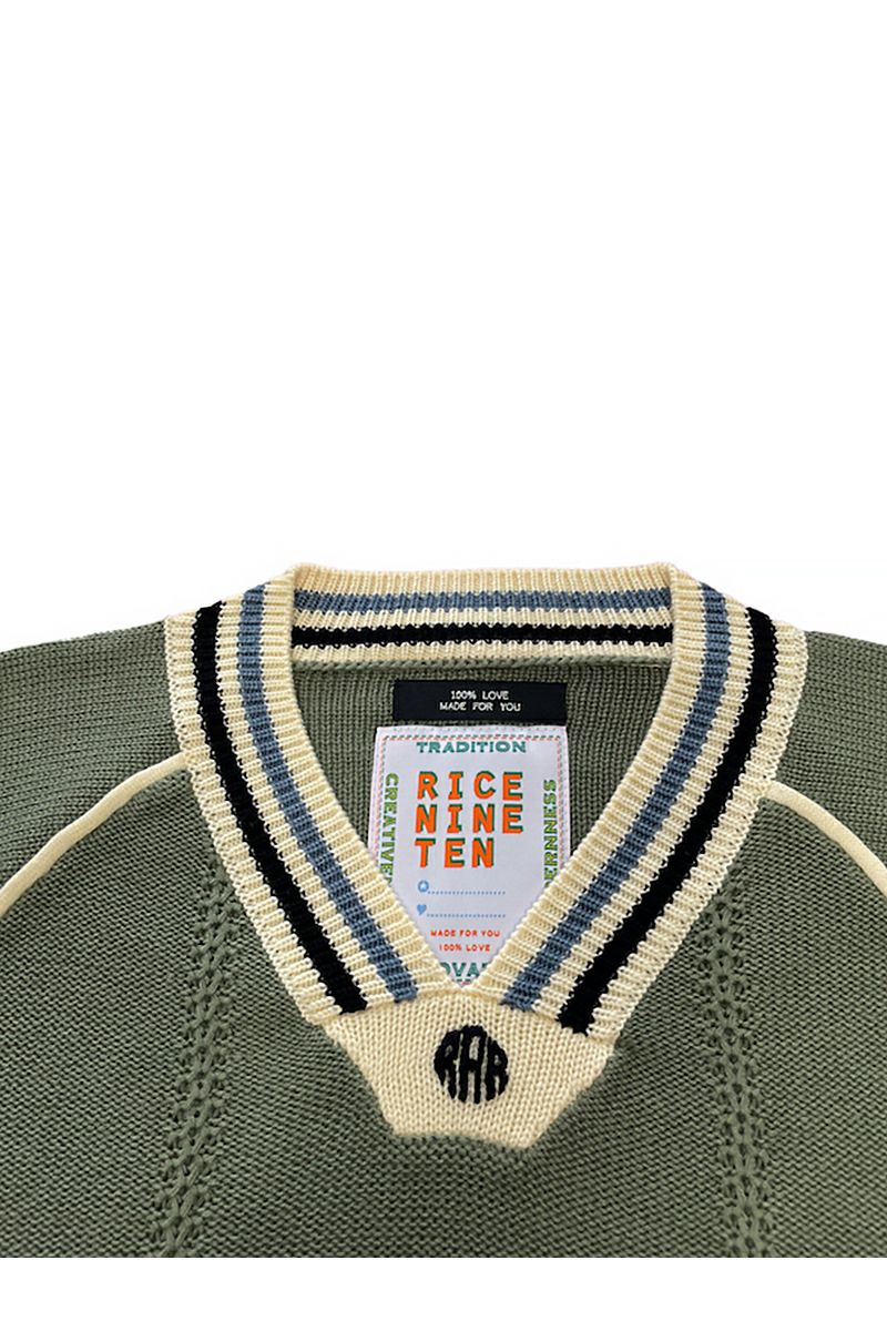 RICE NINE TEN(ライスナインテン)KNITTING GAME SHIRT ニッティングゲームシャツ KN-SSOC -22