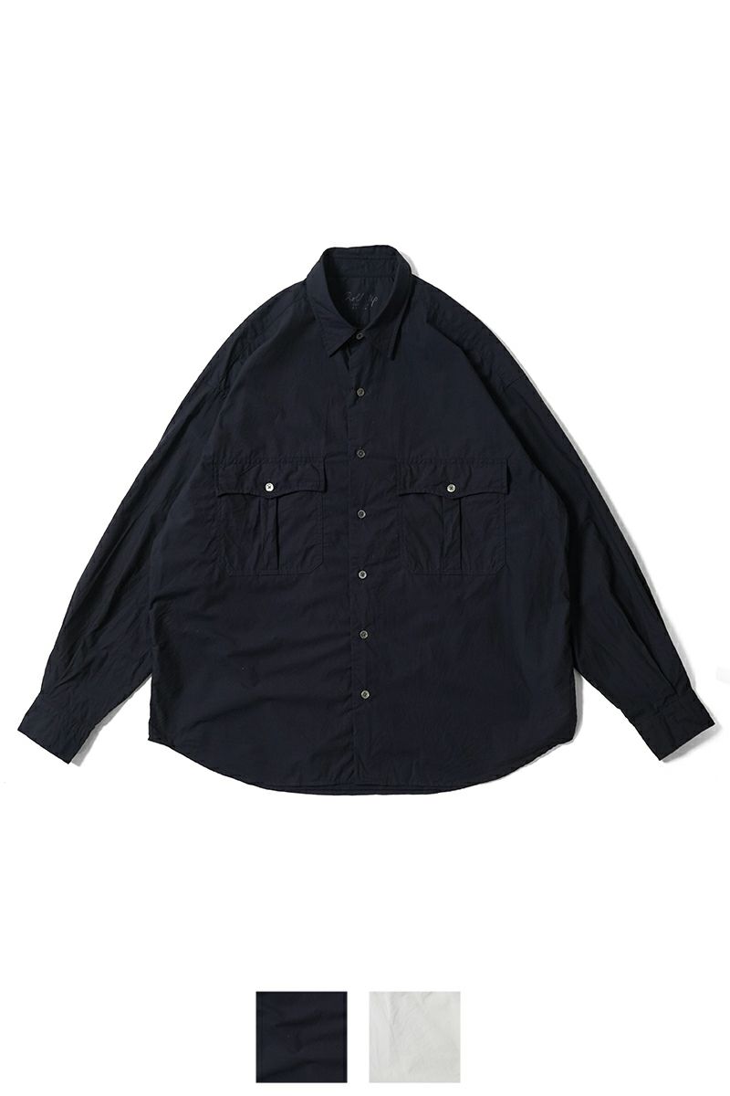 Porter Classic(ポータークラシック)；ROLL UP COTTON SHIRT ロールアップコットンシャツ PC-016-3359