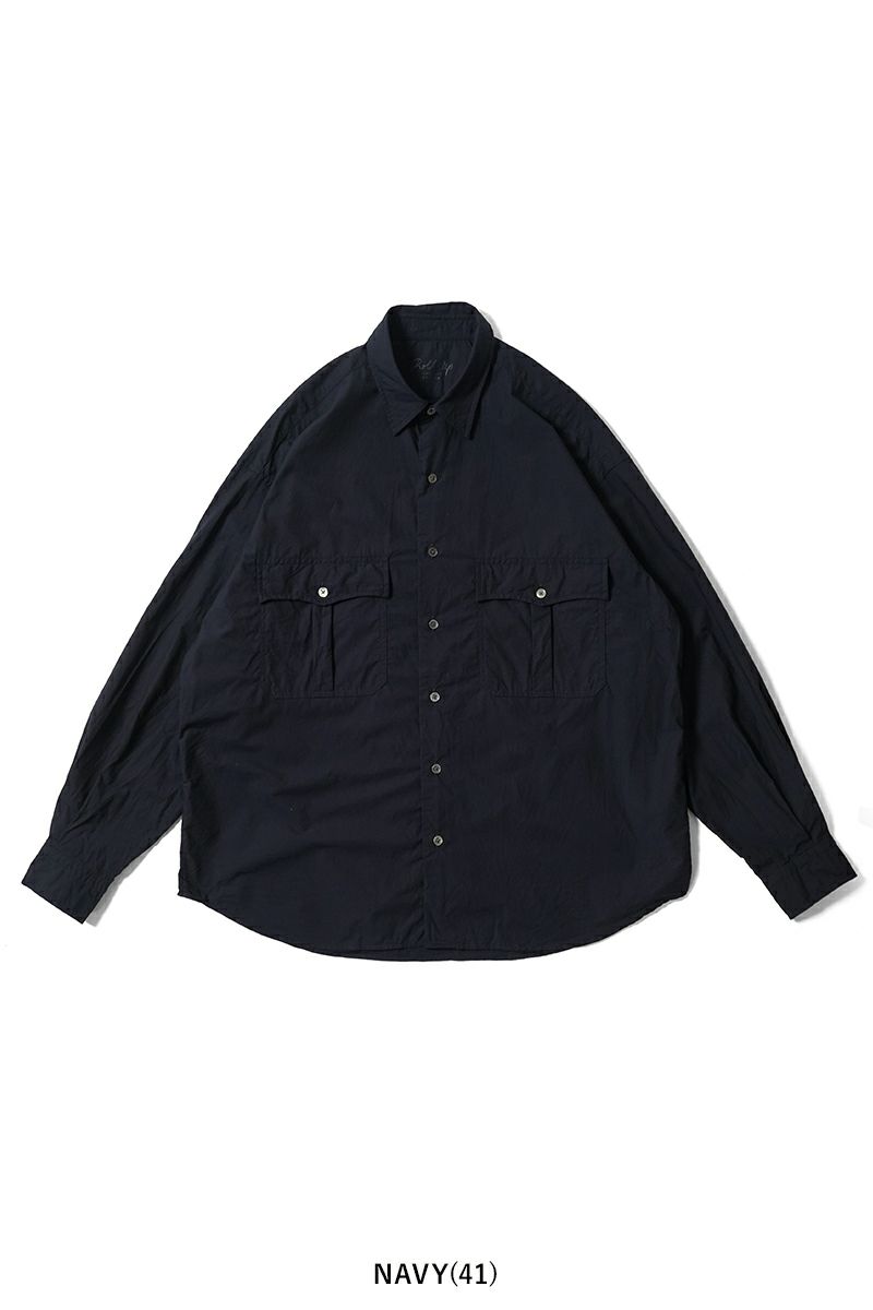 Porter Classic(ポータークラシック)；ROLL UP COTTON SHIRT ロールアップコットンシャツ PC-016-3359；09