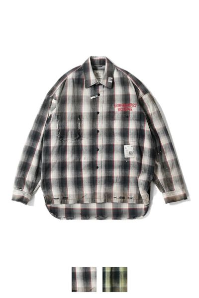 Maison MIHARA YASUHIRO(メゾン ミハラヤスヒロ)VINTAGE LIKE CHECK L/S SHIRTS ヴィンテージライクチェック長袖シャツ J14SH181