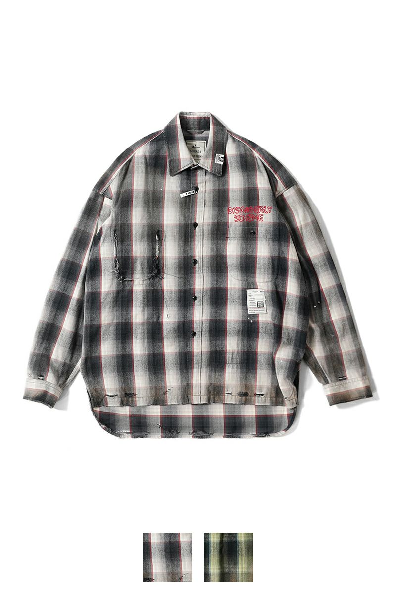 Maison MIHARA YASUHIRO(メゾン ミハラヤスヒロ)VINTAGE LIKE CHECK L/S SHIRTS ヴィンテージライクチェック長袖シャツ J14SH181