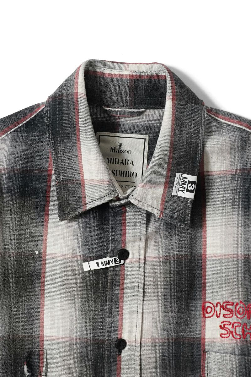 Maison MIHARA YASUHIRO(メゾン ミハラヤスヒロ)VINTAGE LIKE CHECK L/S SHIRTS ヴィンテージライクチェック長袖シャツ J14SH181 -16