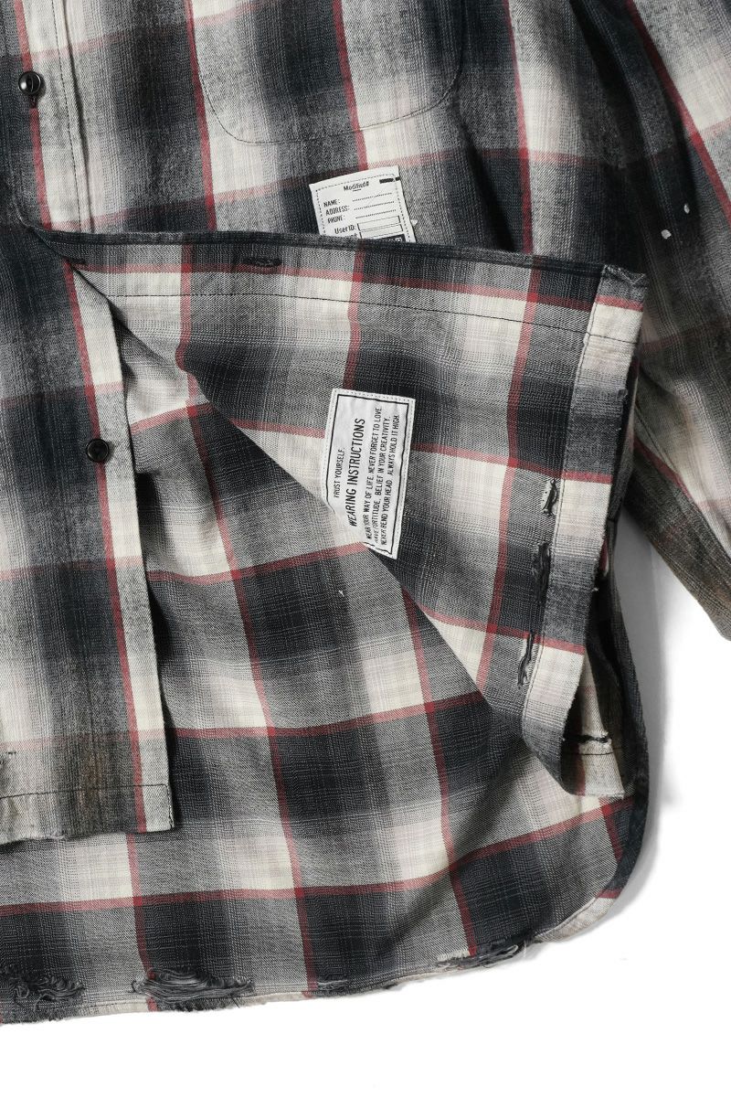 Maison MIHARA YASUHIRO(メゾン ミハラヤスヒロ)VINTAGE LIKE CHECK L/S SHIRTS ヴィンテージライクチェック長袖シャツ J14SH181 -23