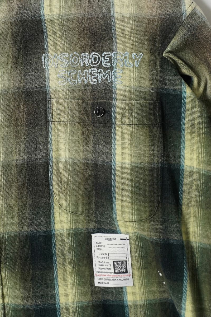 Maison MIHARA YASUHIRO(メゾン ミハラヤスヒロ)VINTAGE LIKE CHECK L/S SHIRTS ヴィンテージライクチェック長袖シャツ J14SH181 -30