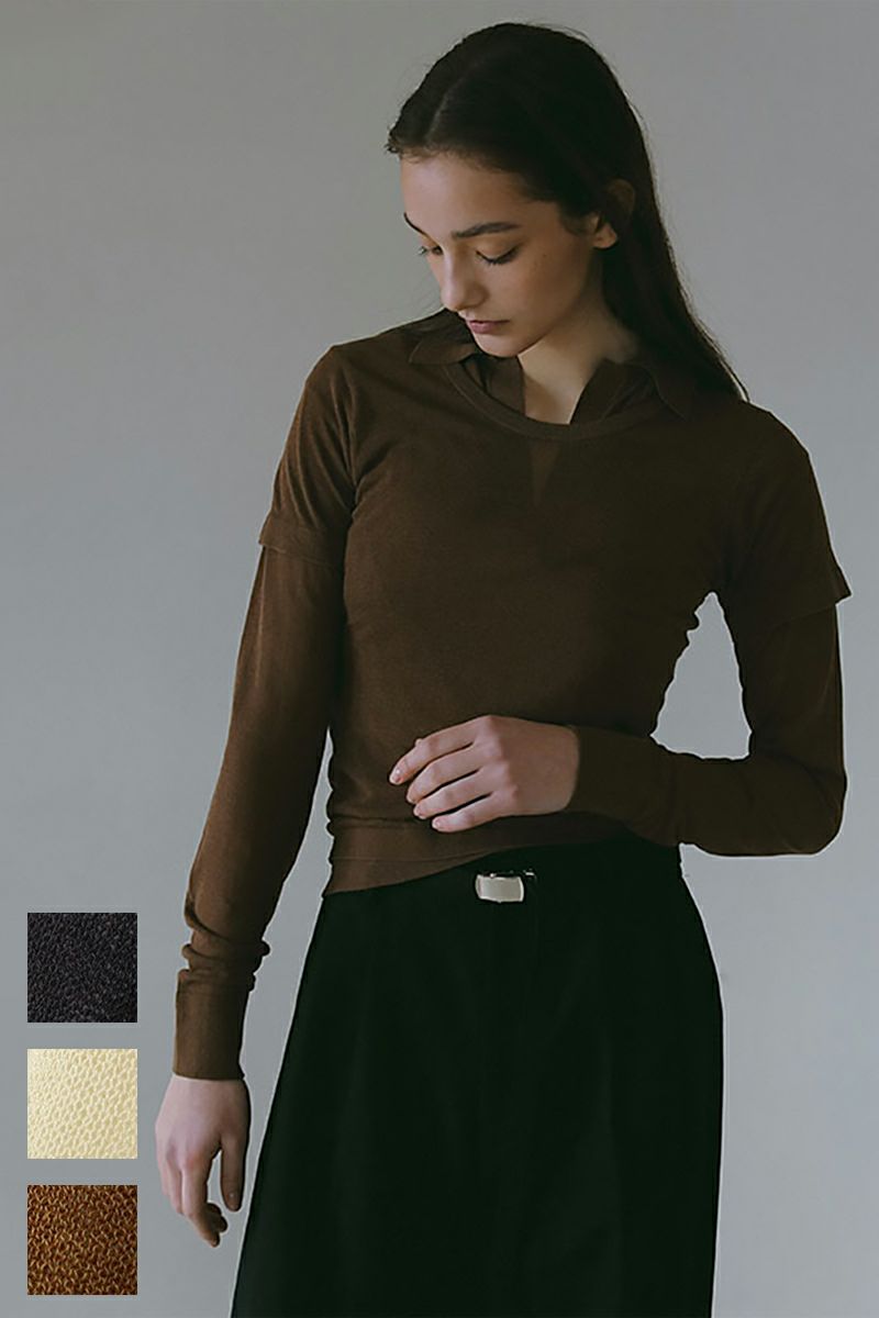 ETRE TOKYO(エトレトウキョウ)シアーポロニットプルオーバー 1225211058