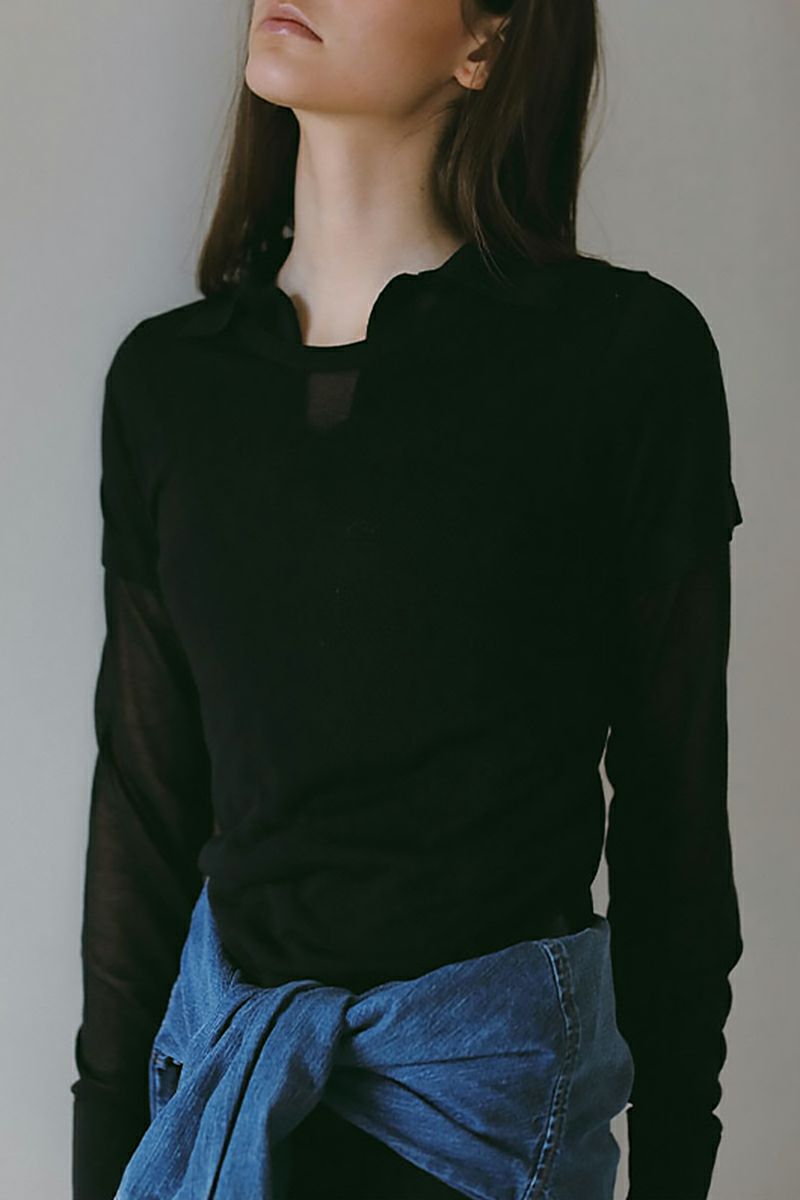 ETRE TOKYO(エトレトウキョウ)シアーポロニットプルオーバー 1225211058 -13