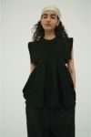 CLANE(クラネ)SQUARE SLEEVE GATHER KNIT TOPS スクエアスリーブギャザーニットトップス 18106-2132 -1