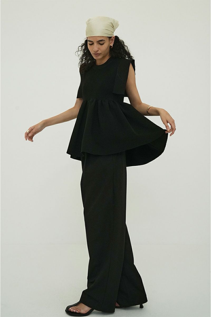 CLANE(クラネ)SQUARE SLEEVE GATHER KNIT TOPS スクエアスリーブギャザーニットトップス 18106-2132 -6