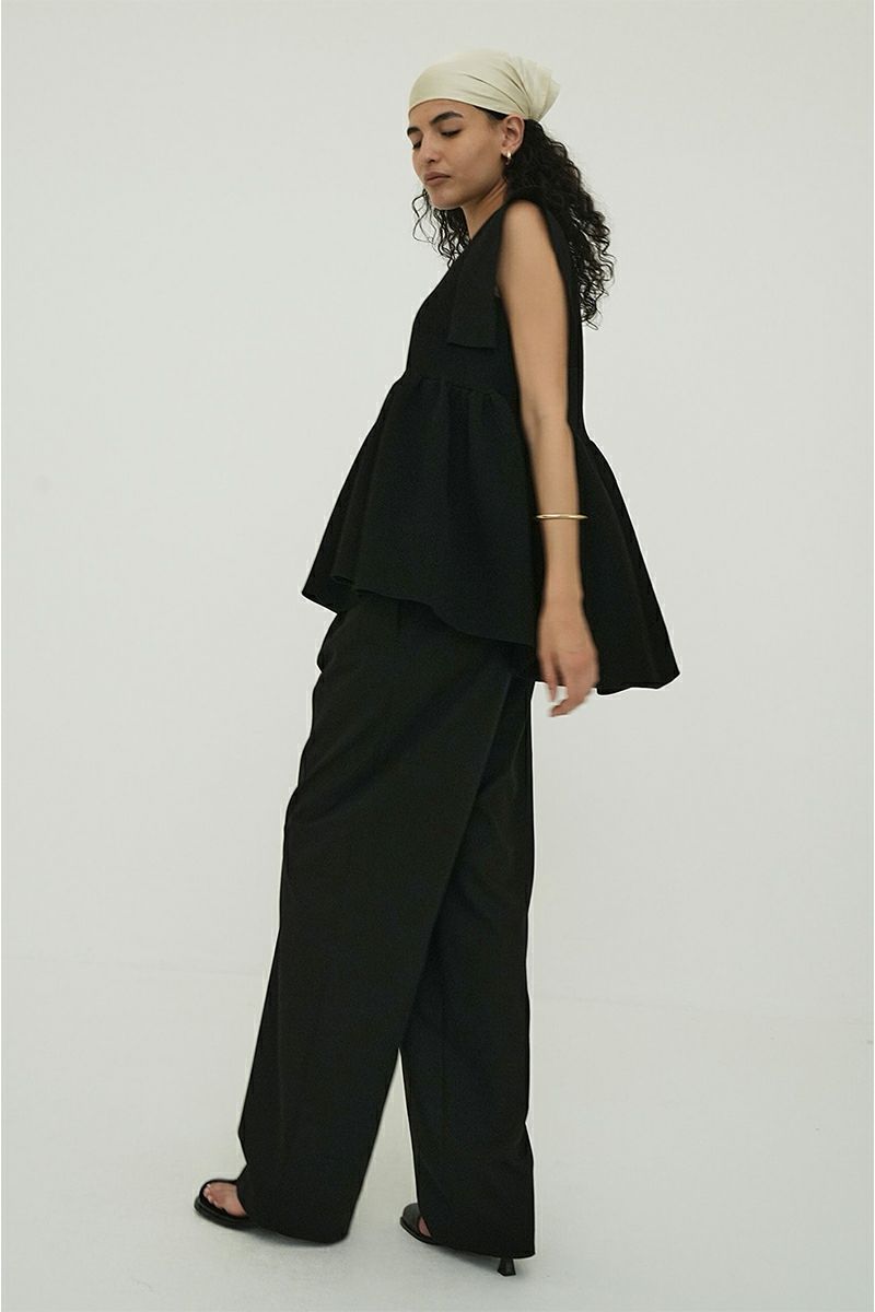 CLANE(クラネ)SQUARE SLEEVE GATHER KNIT TOPS スクエアスリーブギャザーニットトップス 18106-2132 -7