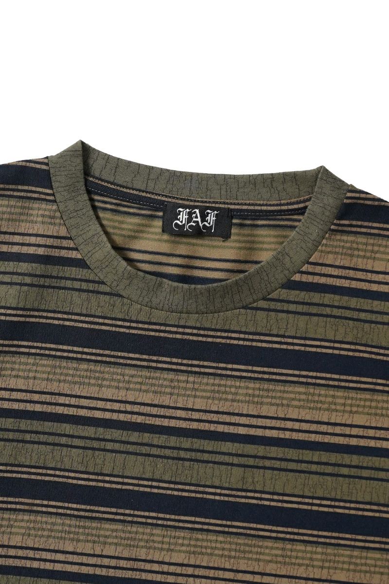 FAF(エフエーエフ)Cracked Stripe Tee クラックストライプTシャツ 003121702 -17