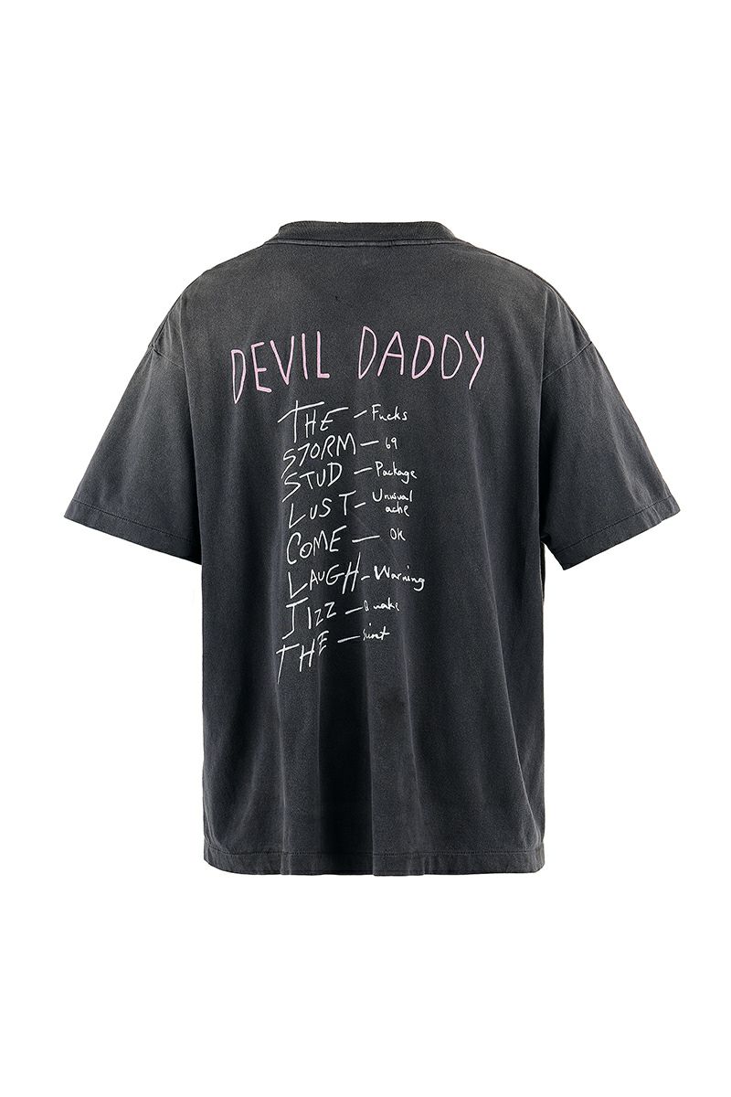 SAINT Mxxxxxx(セントマイケル)SM-HR8-0000-002 / SS TEE / DEVIL DADDY / BLACK Tシャツ -1