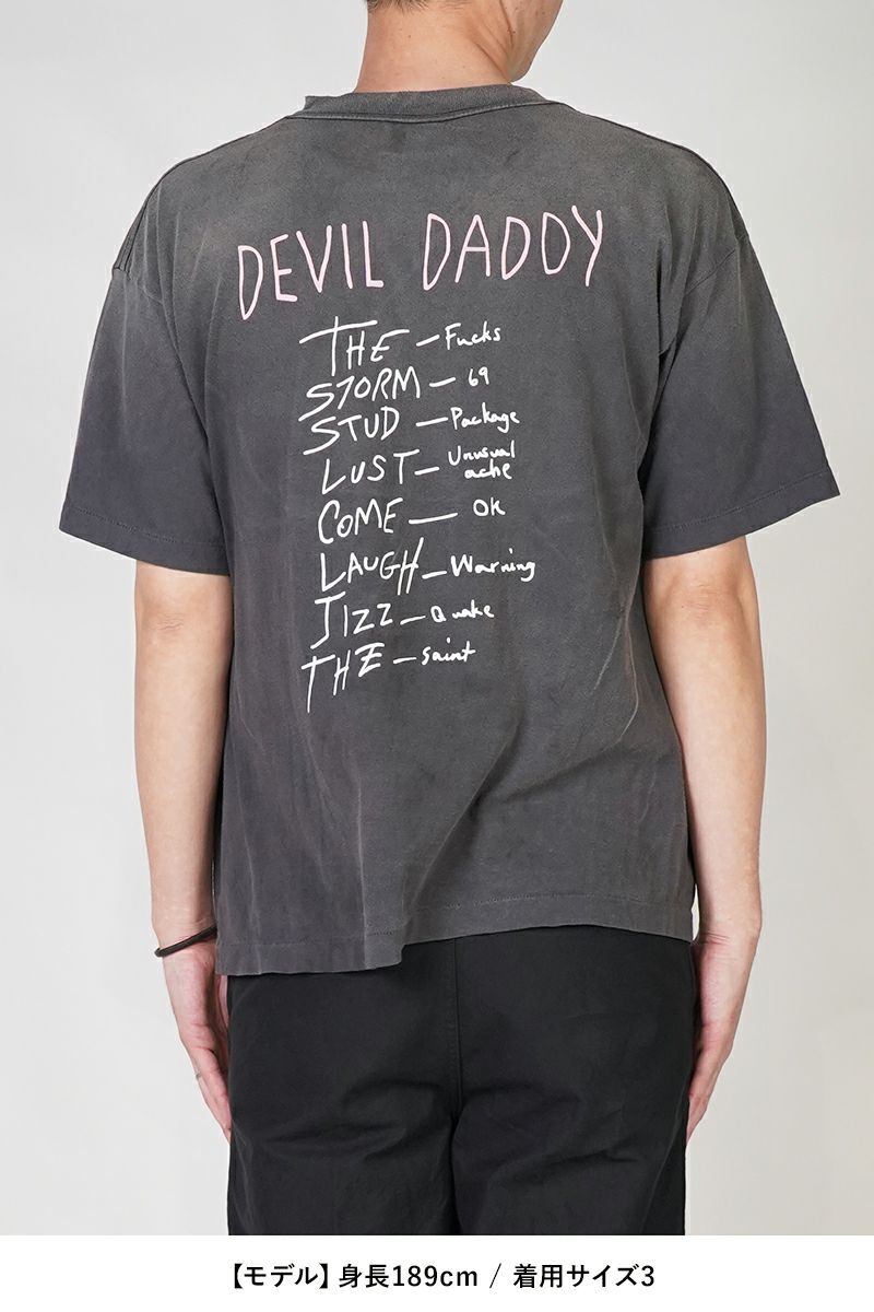 SAINT Mxxxxxx(セントマイケル)SM-HR8-0000-002 / SS TEE / DEVIL DADDY / BLACK Tシャツ