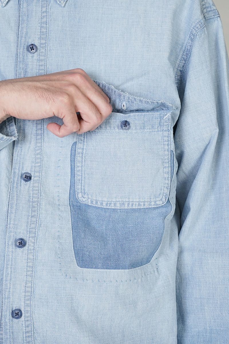 Porter Classic(ポータークラシック)SHAWSHANK CHAMBRAY WORK SHIRT CUSTOM ショーシャンクシャンブレーワークシャツカスタム PC-005-3230