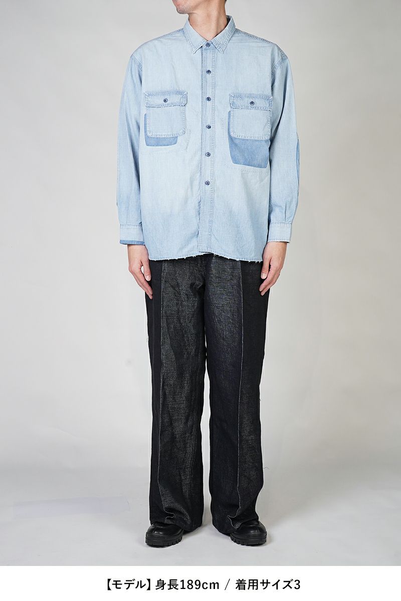 Porter Classic(ポータークラシック)SHAWSHANK CHAMBRAY WORK SHIRT CUSTOM ショーシャンクシャンブレーワークシャツカスタム PC-005-3230