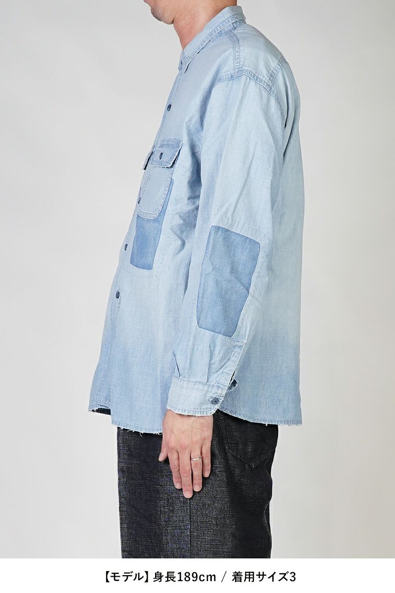 Porter Classic(ポータークラシック)SHAWSHANK CHAMBRAY WORK SHIRT CUSTOM ショーシャンクシャンブレーワークシャツカスタム PC-005-3230