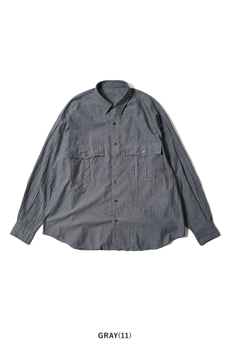 Porter Classic(ポータークラシック)ROLL UP CHAMBRAY SHIRT ロールアップシャンブレーシャツ PC-016-3361 -10