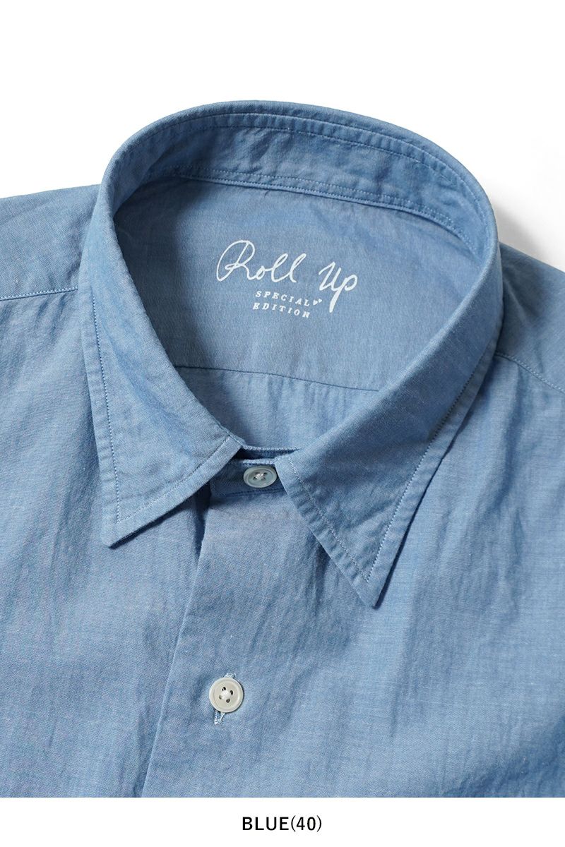 Porter Classic(ポータークラシック)ROLL UP CHAMBRAY SHIRT ロールアップシャンブレーシャツ PC-016-3361 -14