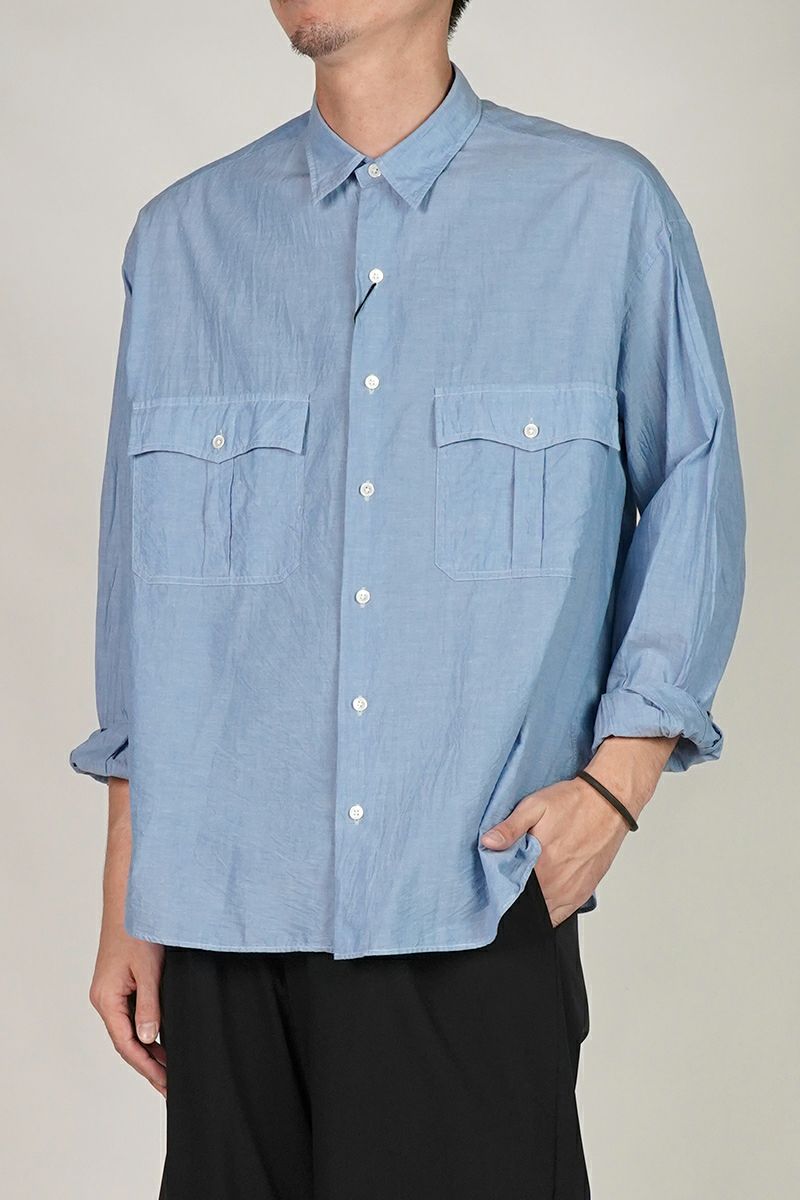 Porter Classic(ポータークラシック)ROLL UP CHAMBRAY SHIRT ロールアップシャンブレーシャツ PC-016-3361