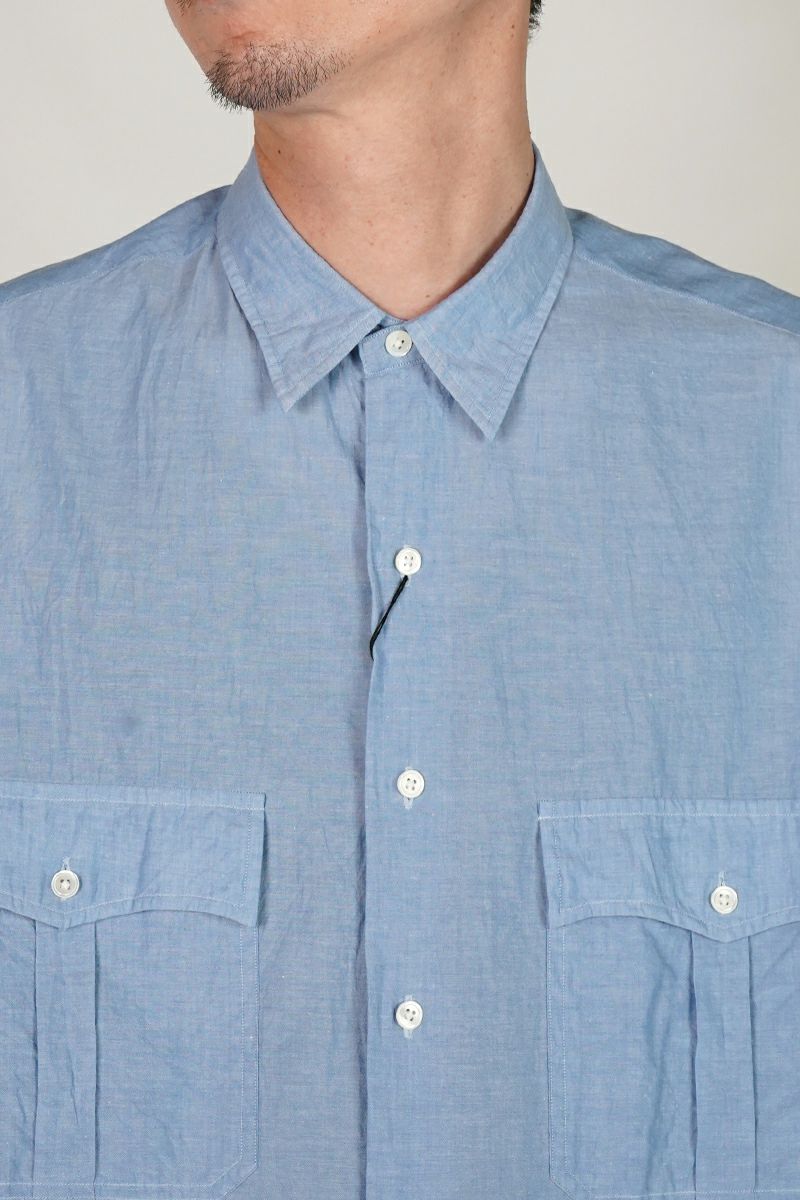 Porter Classic(ポータークラシック)ROLL UP CHAMBRAY SHIRT ロールアップシャンブレーシャツ PC-016-3361