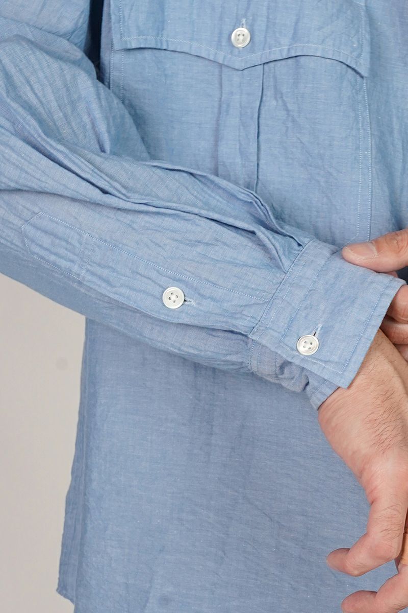 Porter Classic(ポータークラシック)ROLL UP CHAMBRAY SHIRT ロールアップシャンブレーシャツ PC-016-3361
