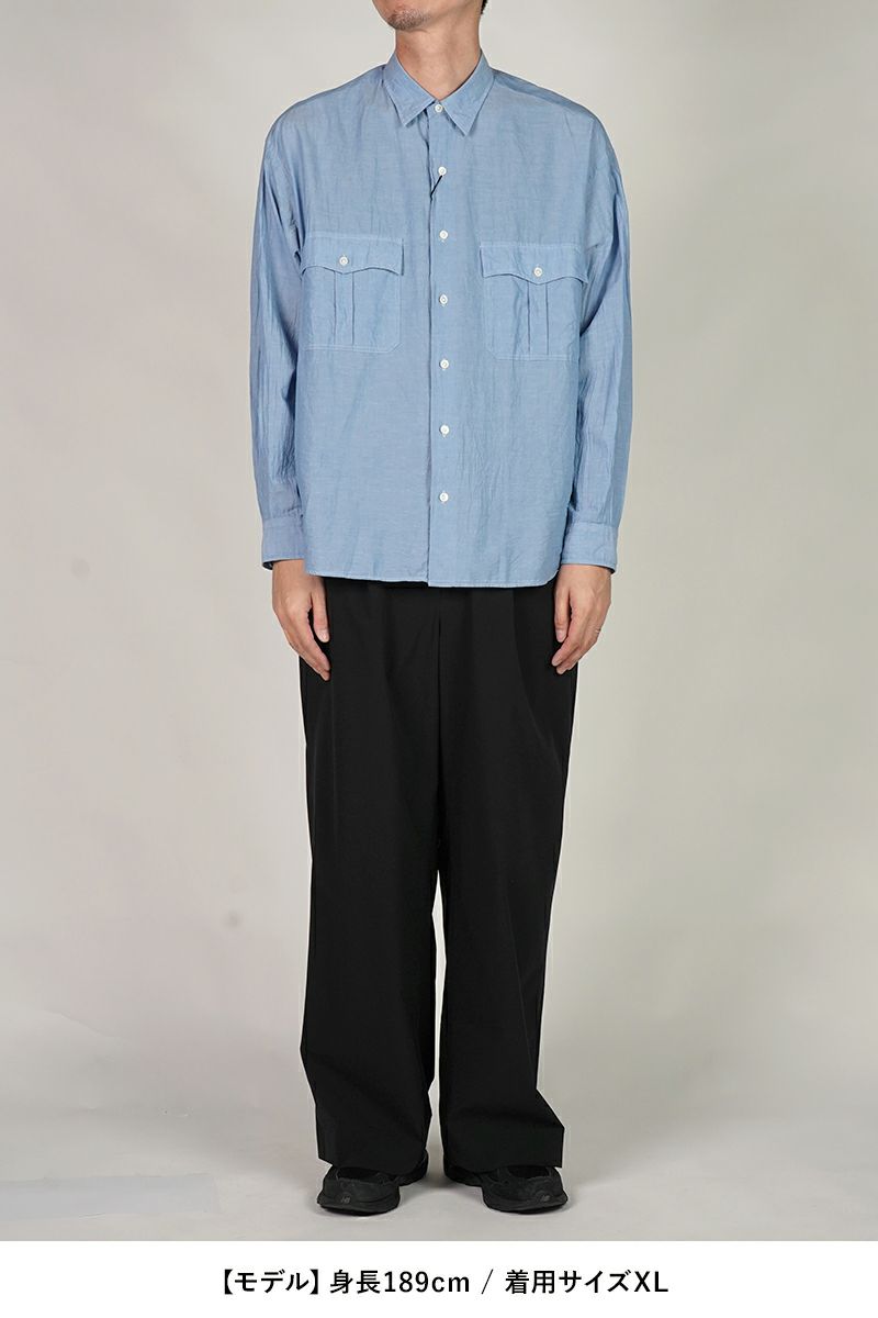 Porter Classic(ポータークラシック)ROLL UP CHAMBRAY SHIRT ロールアップシャンブレーシャツ PC-016-3361