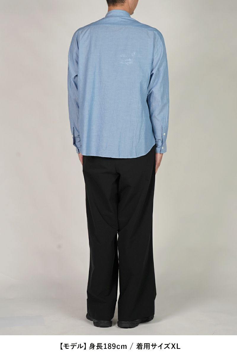 ポータークラシックロールアップシャツBLUE サイズL Porter Classic ロールアップシャツ サイズL