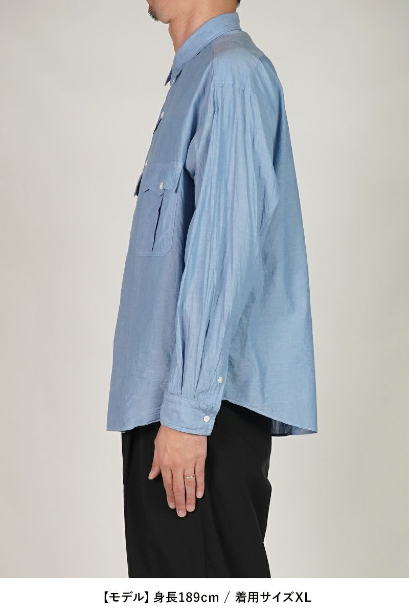 Porter Classic(ポータークラシック)ROLL UP CHAMBRAY SHIRT ロールアップシャンブレーシャツ PC-016-3361