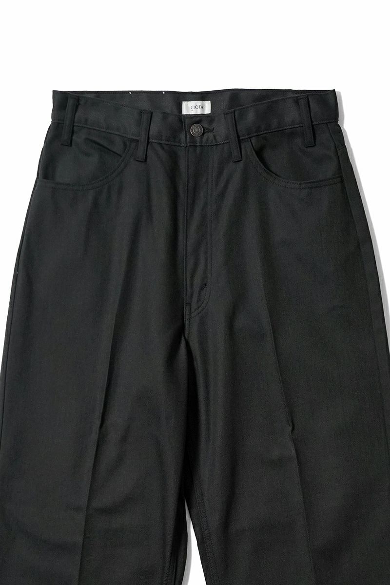 CIOTA (シオタ)TC Twill 4 Pocket Pants (Baggy) TCツイル4ポケットパンツ バギー Black ブラック PTLM-164 -16