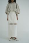 CLANE(クラネ)SHEER SWITCHING STRAIGHT SKIRT シアースイッチングストレートスカート 18109-6052 -8