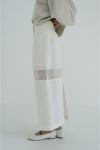 CLANE(クラネ)SHEER SWITCHING STRAIGHT SKIRT シアースイッチングストレートスカート 18109-6052 -9