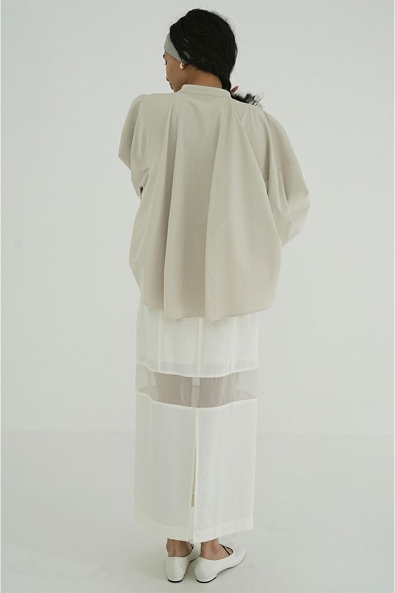 CLANE(クラネ)SHEER SWITCHING STRAIGHT SKIRT シアースイッチングストレートスカート 18109-6052 -13