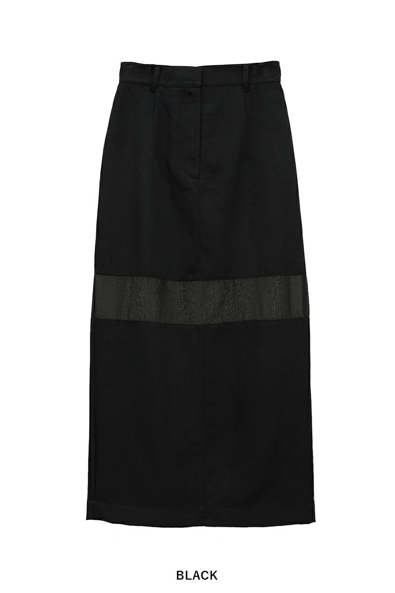 CLANE(クラネ)SHEER SWITCHING STRAIGHT SKIRT シアースイッチングストレートスカート 18109-6052 -14