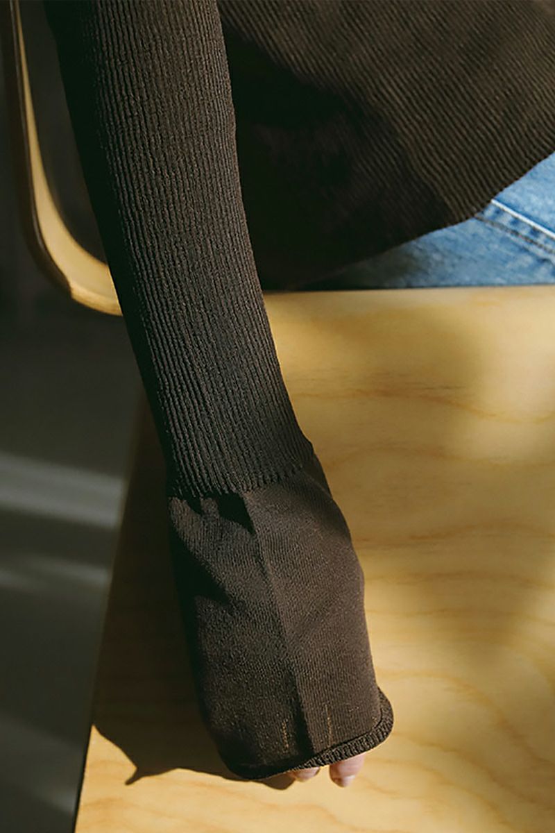 ETRE TOKYO(エトレトウキョウ)シアーリブニットカーディガン 1225211084 -4