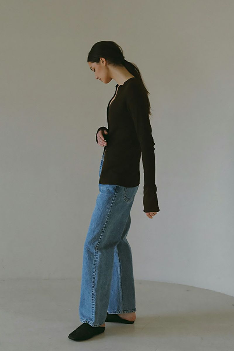 ETRE TOKYO(エトレトウキョウ)シアーリブニットカーディガン 1225211084 -6