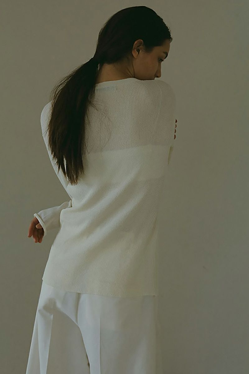 ETRE TOKYO(エトレトウキョウ)シアーリブニットカーディガン 1225211084 -8