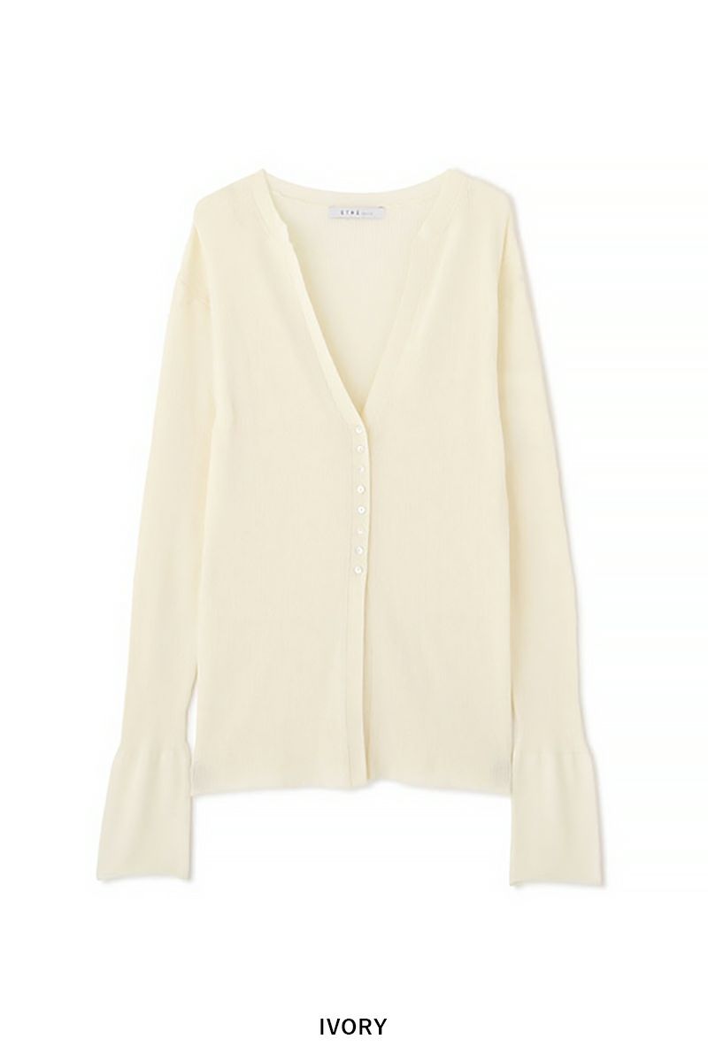 ETRE TOKYO(エトレトウキョウ)シアーリブニットカーディガン 1225211084 -15