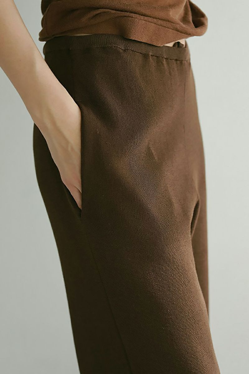 ETRE TOKYO(エトレトウキョウ)ソフトシアーワイドニットパンツ 1225220092 -2