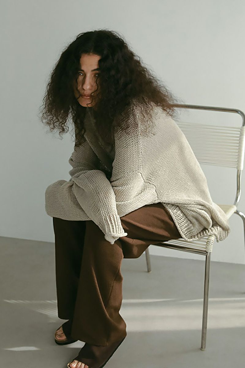 ETRE TOKYO(エトレトウキョウ)ソフトシアーワイドニットパンツ 1225220092 -3