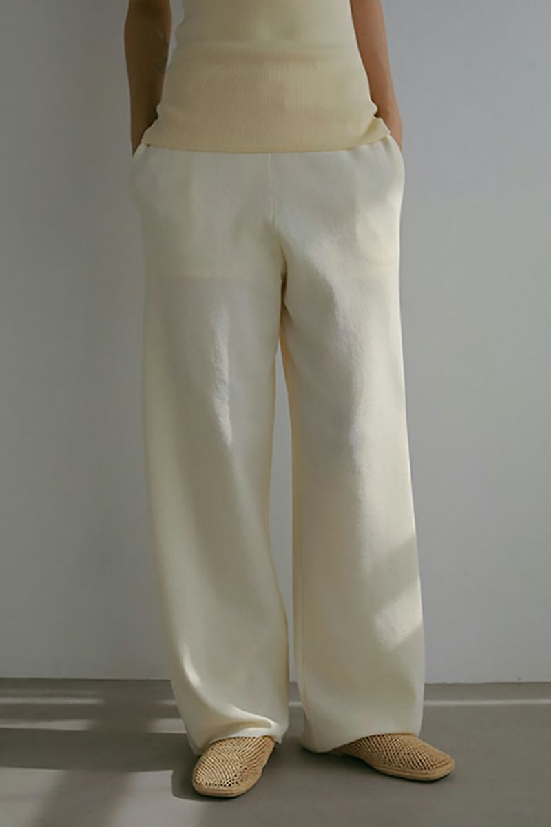 ETRE TOKYO(エトレトウキョウ)ソフトシアーワイドニットパンツ 1225220092 -7