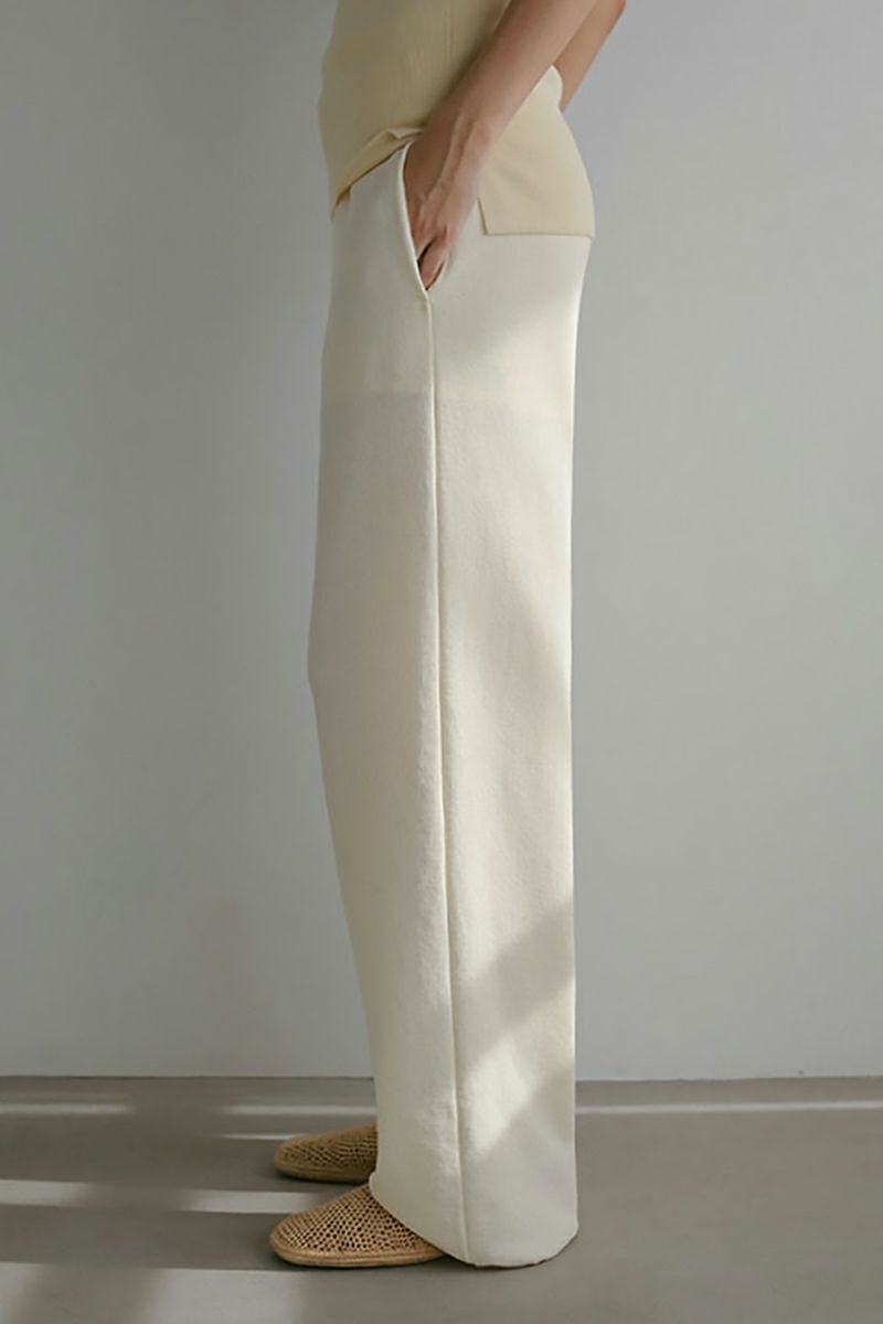 ETRE TOKYO(エトレトウキョウ)ソフトシアーワイドニットパンツ 1225220092 -8