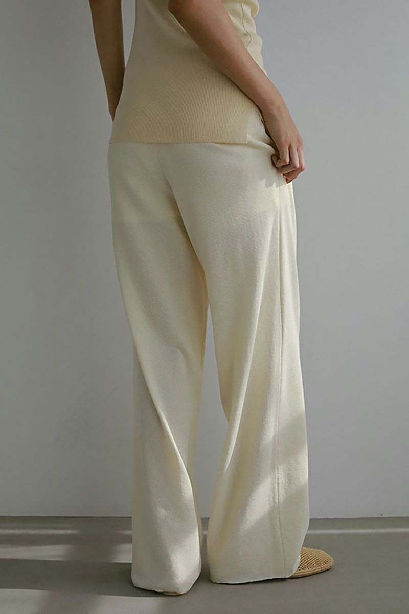 ETRE TOKYO(エトレトウキョウ)ソフトシアーワイドニットパンツ 1225220092 -9