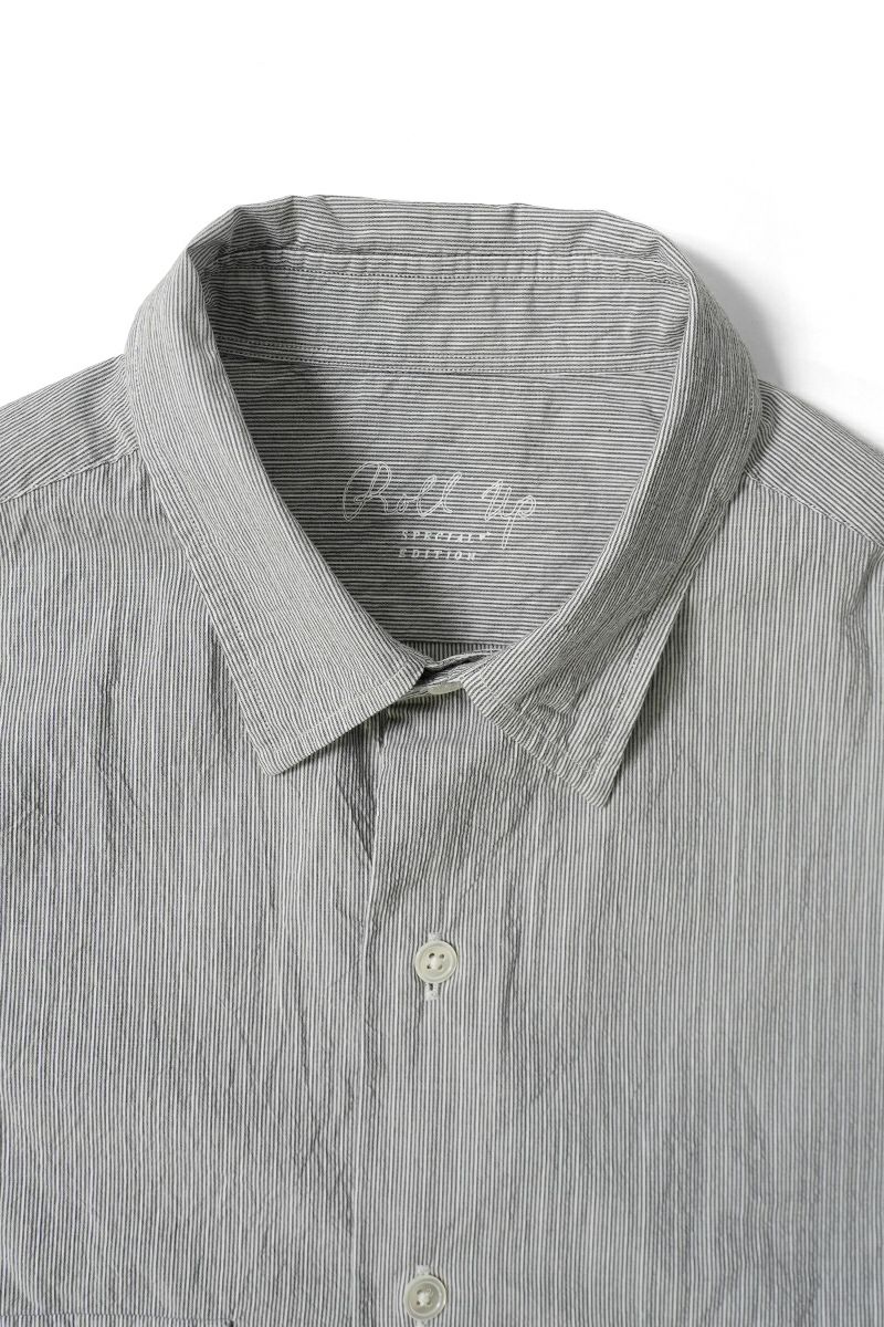 Porter Classic(ポータークラシック)；ROLL UP STRIPE SHIRT ロールアップストライプシャツ PC-016-3357；03