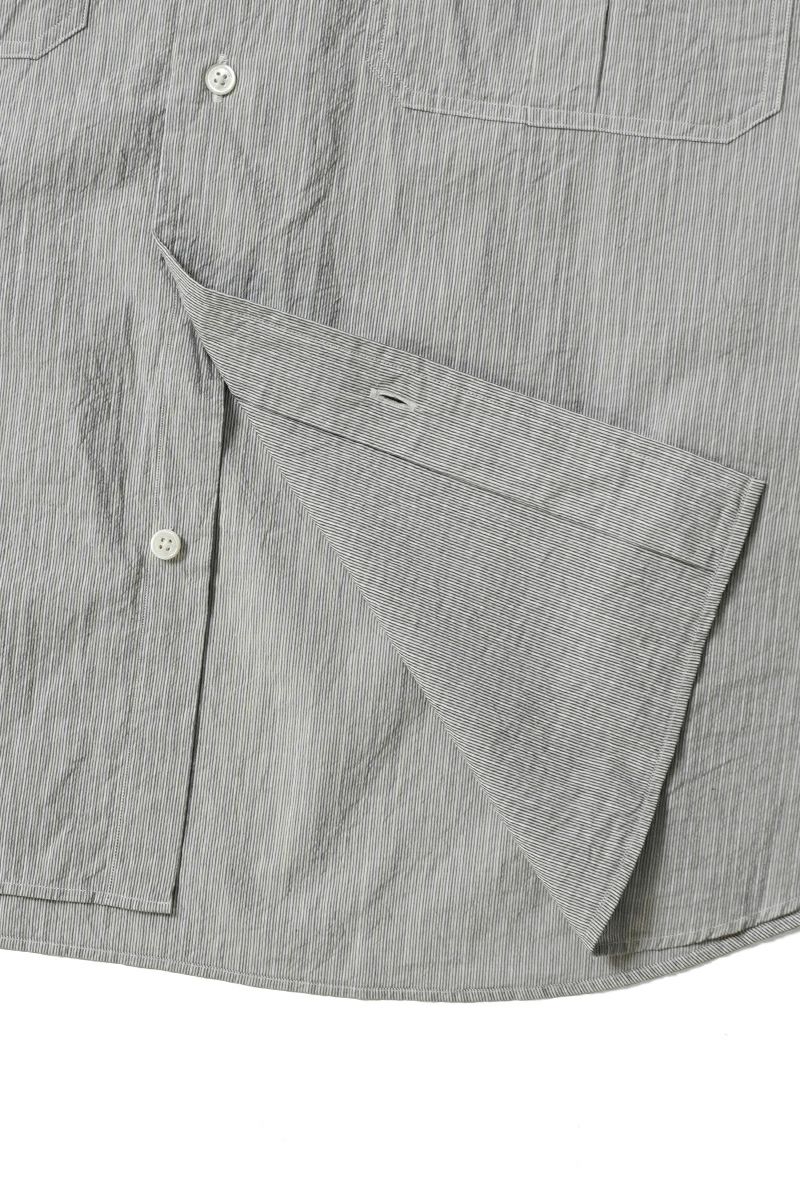 Porter Classic(ポータークラシック)；ROLL UP STRIPE SHIRT ロールアップストライプシャツ PC-016-3357；07