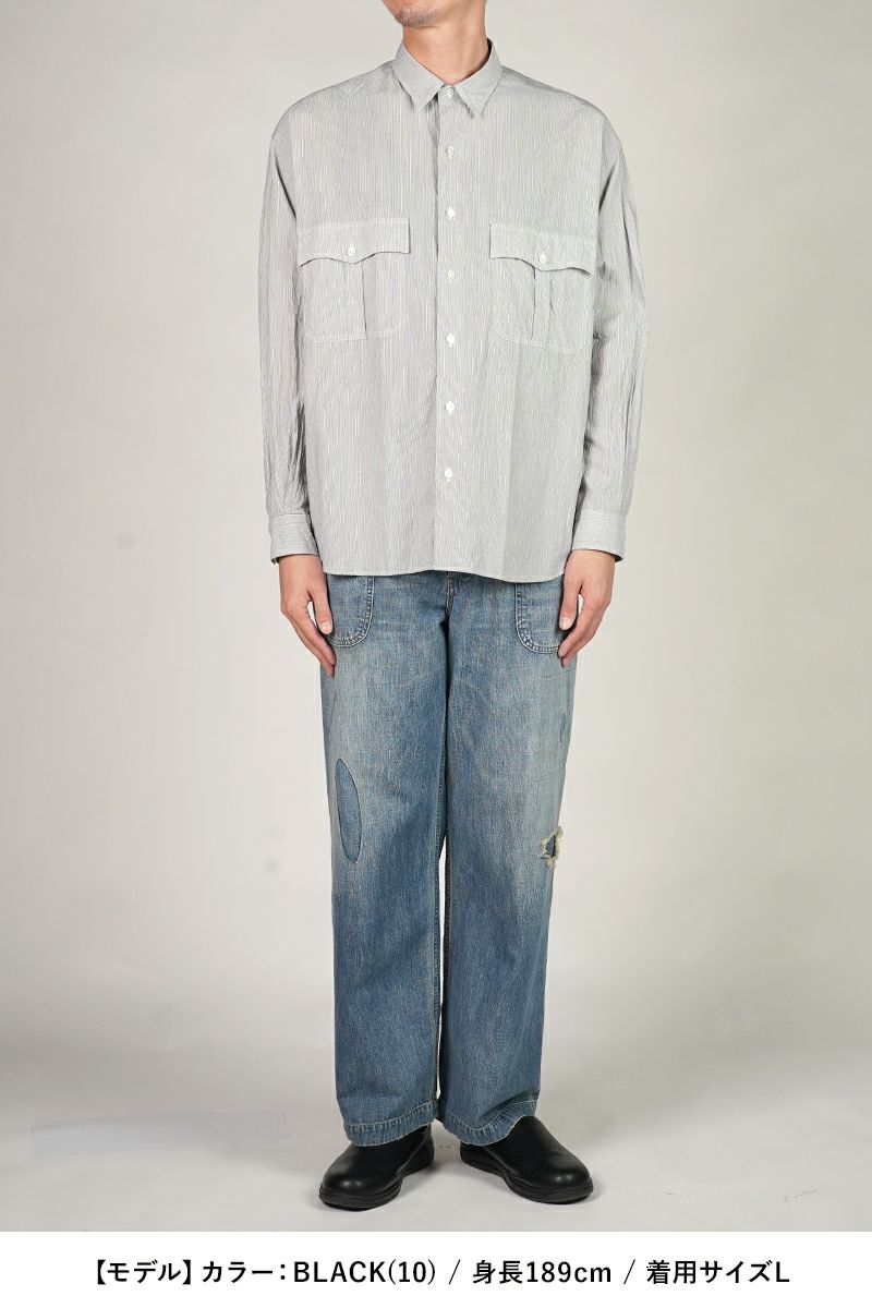 Porter Classic(ポータークラシック)ROLL UP STRIPE SHIRT ロールアップストライプシャツ PC-016-3357 -1